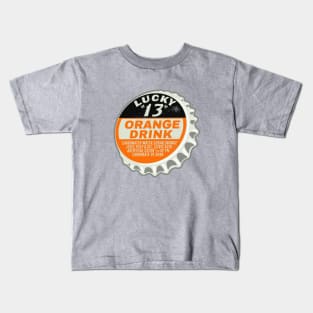 Vintage Lucky 13 Orange Soda Bottlecap Kids T-Shirt